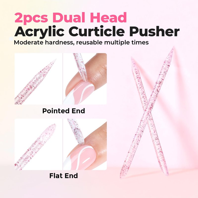 Luckyfairy Pinpoint Nail Glue Remover: 20ml Press on Nail Remover with Cuticle Pusher, Gentle Glueoff, Quick Nail Remover for Nails Tips, Non-Acetone Nail Polish Remover, Not for Gel Polish