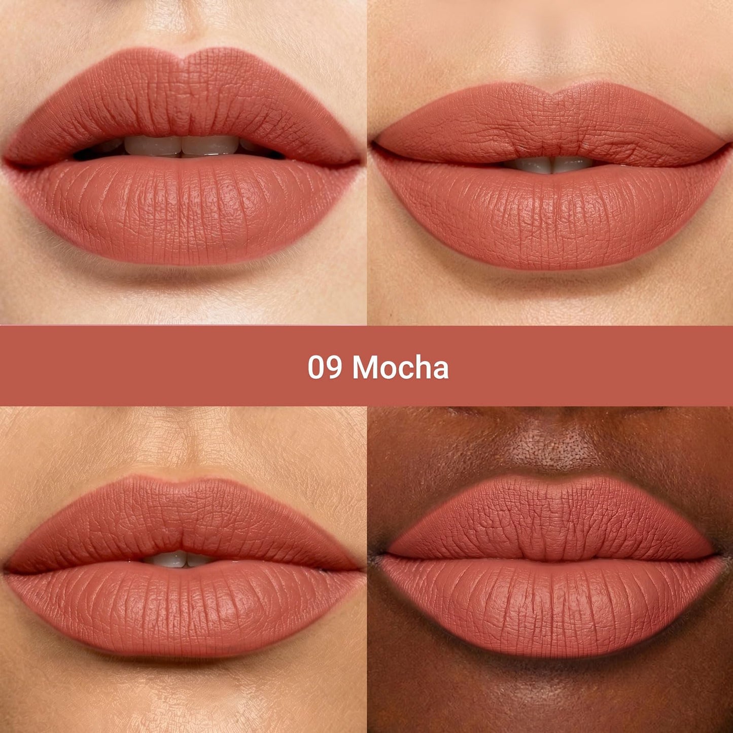 Vevivia Lighting 2Pcs Matte Lipstick Set for Women with Lip-Shaped Case, Velvet Formula for Soft, Full-Coverage Lips, Day to Night Duo Gift Set, Mocha and Plum Each