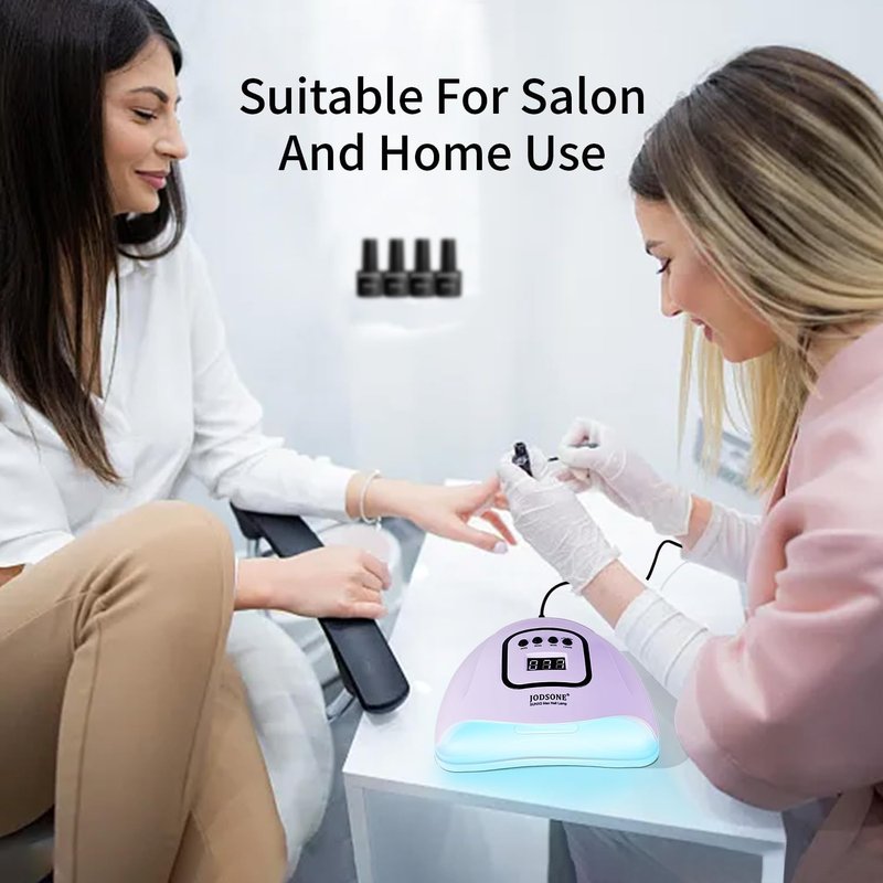 JODSONE U V LED Nail Lamp, Nail Dryer for Gel Polish with Led Light with Automatic Sensor & 4 Timers Purple