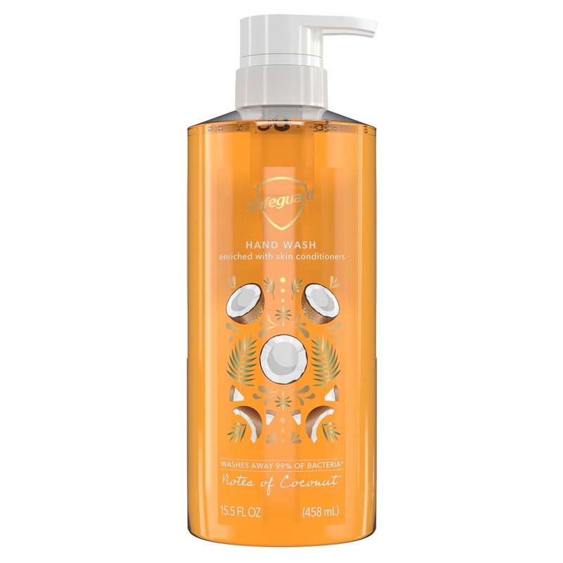 Safeguard Liquid Hand Soap - Micellar Deep Cleansing Formula | 99% Bacteria Removal, Coconut Scent, 15.5 oz