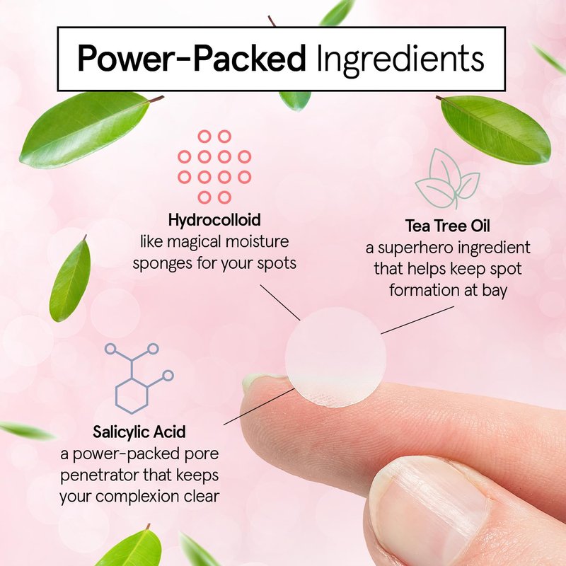 grace & stella Award Winning Pore Strip Pimple Patches for Face - Hydrocolloid Acne Patches for Shrinking Zits, Whiteheads - Spot Stickers - Dermatologist-Tested, Vegan (Invisible, 72 Count)