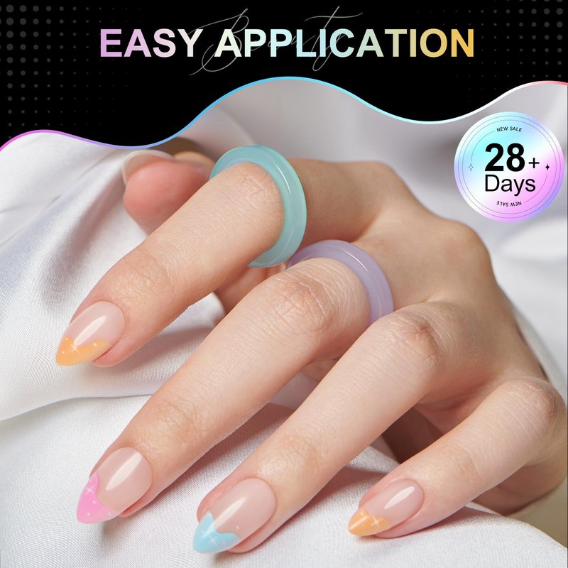 CyyaPeaap Medium Almond Nail Tips - 12 Sizes 240 PCS Half Matte Full Cover Clear Fake Nails Soft Gel Pre-shaped Press On False Nails Acrylic Soft Nail Tips Medium Extension Manicure DIY Gelly Tips