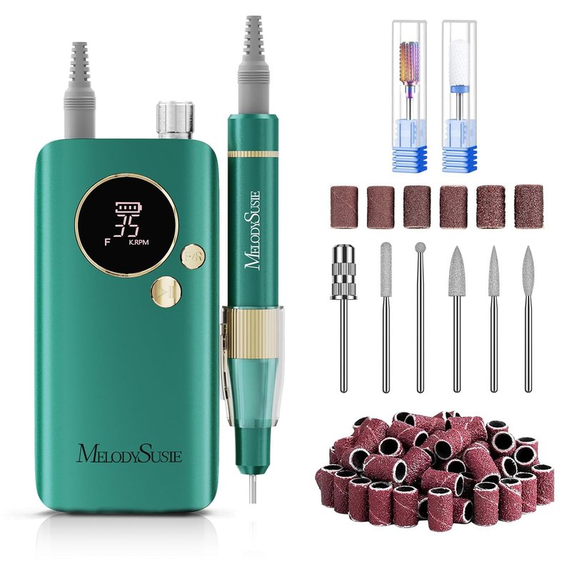 MelodySusie Nail Drill - Advanced Rechargeable E-File with 35000RPM & Long Battery Life | Lightweight Handpiece for Home & Salon Use