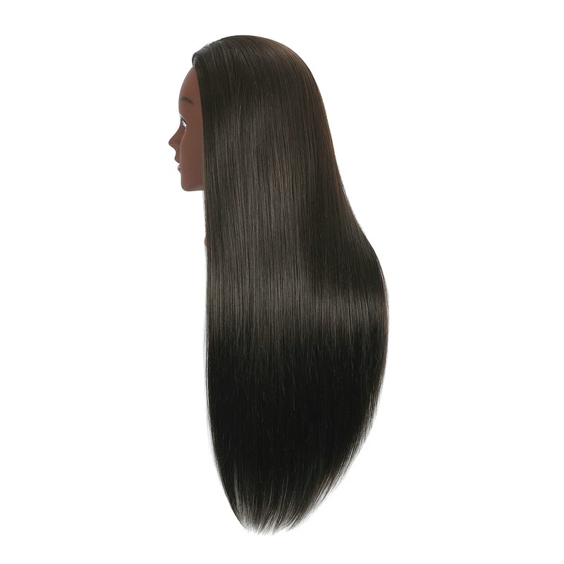 QACIEH 30 Inch 80% Real Human Hair Mannequin Head with Stand for Hairdresser Practice Manikin Cosmetology Doll Training Head Braiding Styling Curling Cutting Display