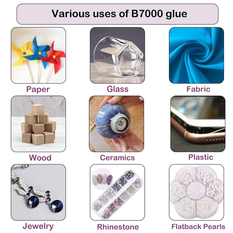 B7000 Clear Rhinestone Glue - 3.7oz Multipurpose Adhesive for Jewelry, Crafts & More | 110ml