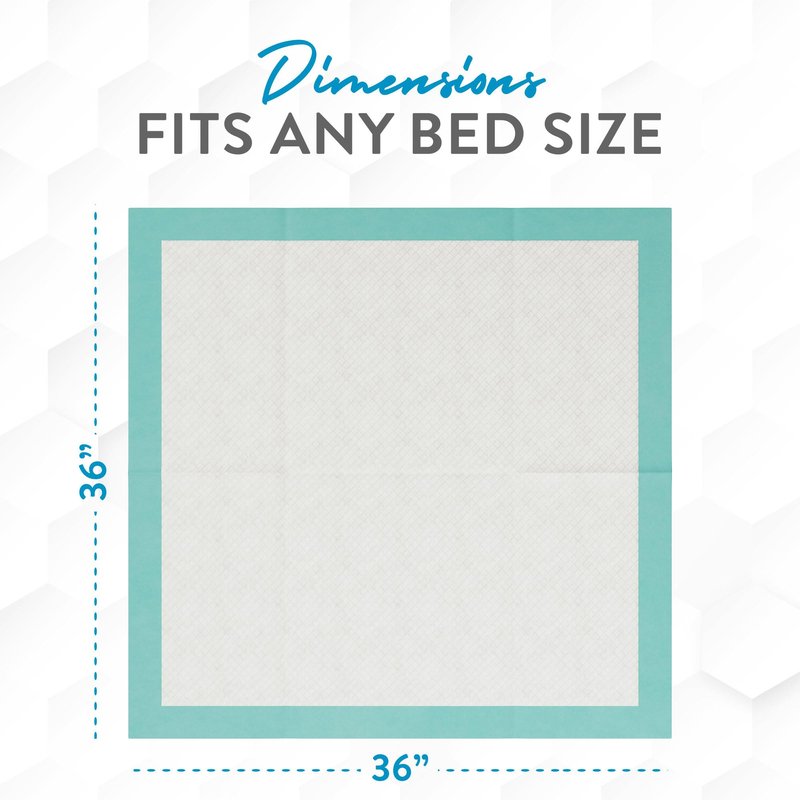 Inspire Super Absorbent Disposable Bed Pads for Chronic Incontinence Ultra Thick and Absorbent Bed Pads Disposable Adult | Pee Pads for Adults (36" X 36" Pack of 50) XX Large