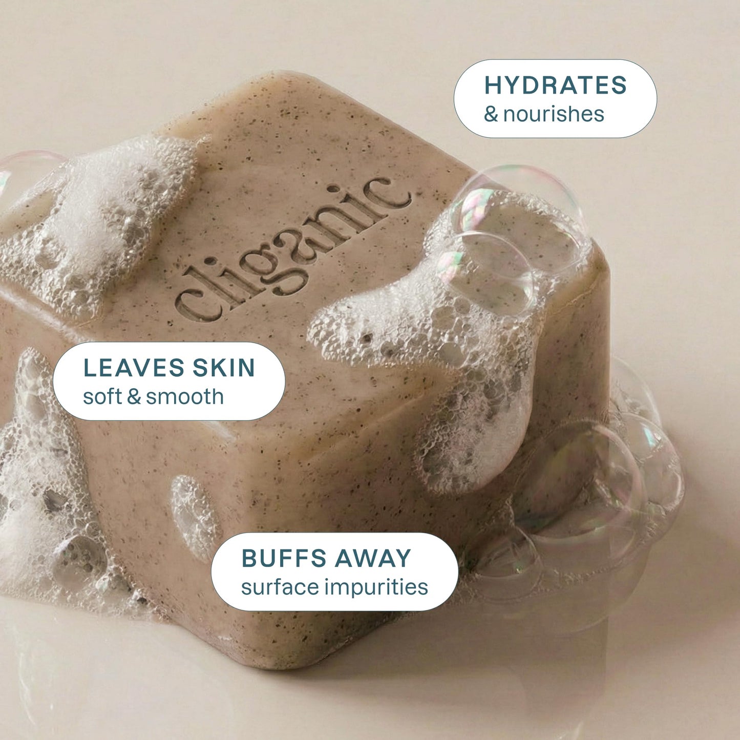Cliganic Exfoliating Bar Soap For Men & Women – Body Scrub Soap with 98% Natural Ingredients Cleanses, Smooths & Revitalizes Skin, Moisturizing Soap Bar - Cypress Neroli (2 Pack)