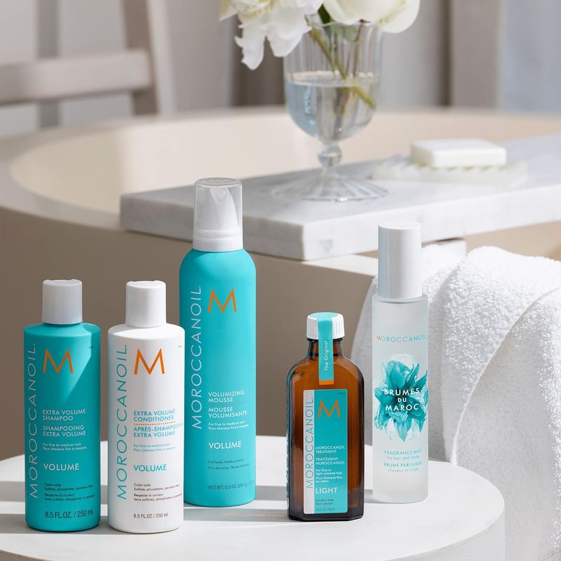 Moroccanoil Extra Volume Shampoo & Conditioner Bundle - 8.5 Fl. Oz Set for Fuller Hair
