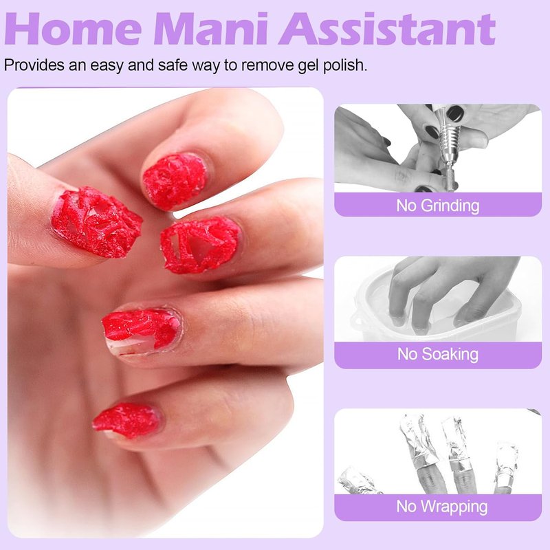 Skiennix Gel Nail Polish Remover - Professional 3-Pack for Quick & Easy Removal in 3-6 Minutes
