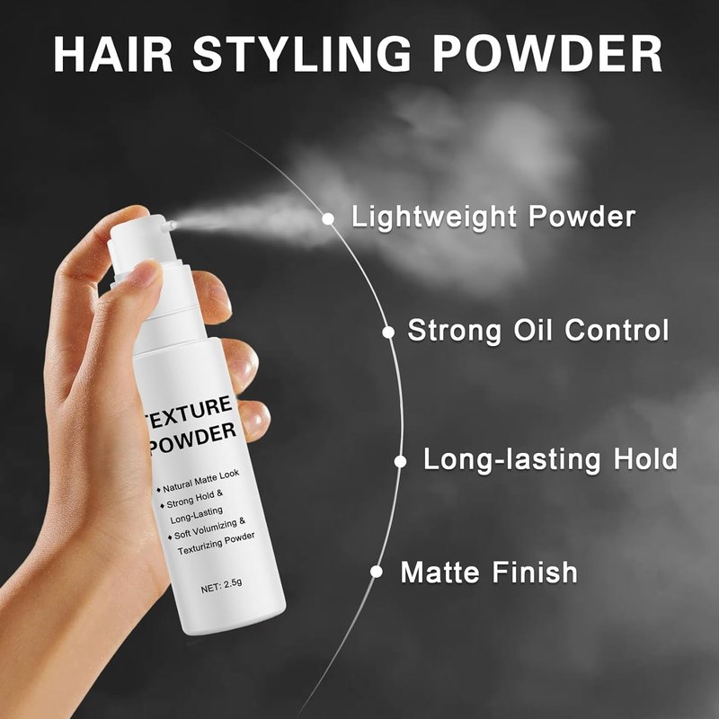 Hair Styling Powder - Lightweight Volumizing Texture Spray for Men & Women | Matte Finish for Short to Medium Hair