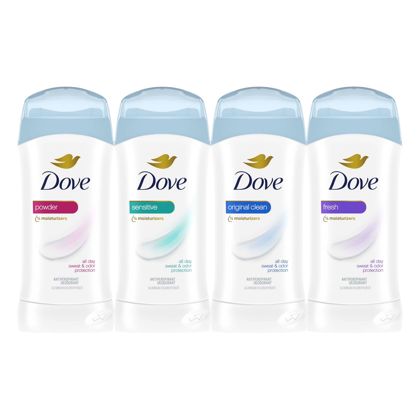 Dove Invisible Solid Antiperspirant Deodorant Stick 2 Count Powder for Women For All Day Underarm Sweat & Odor Protection 2.6 oz