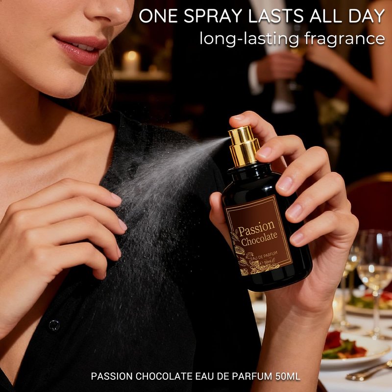 MAJESTY'S SECRET PHEROMAX Passion Chocolate Eau de Parfum for Women, 50 ml (1.7 fl oz) Long-Lasting Gourmand Perfume, Sweet Chocolate Vanilla Coffee Scent with Caramel & Amber Notes