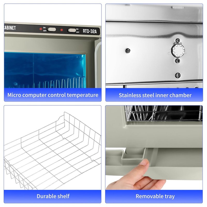 Skiennix 32L Hot Towel Warmer Cabinet - 2-in-1 Professional Heater for Spa & Salon Use