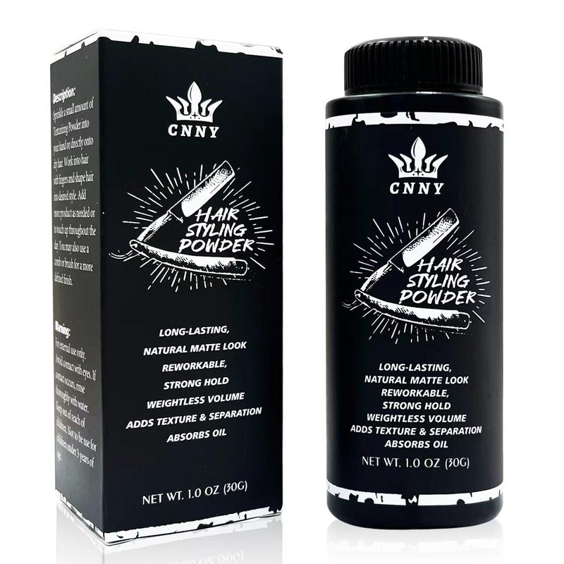 CNNY Matte Hair Styling Powder for Men, Strong Hold Volumizing Powder for Short to Medium Hair, Instant Texture & Thickening