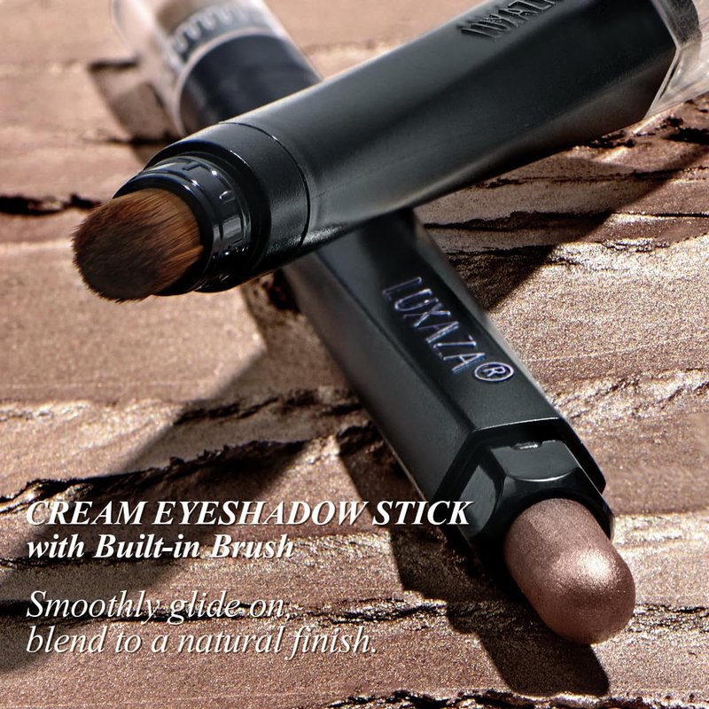 Neutral Eyeshadow Stick Makeup Set - 6PCS Brown Nude Metallic Shimmer & Matte Cream Eye Shadow | Halloween Makeup - Brown Canyon
