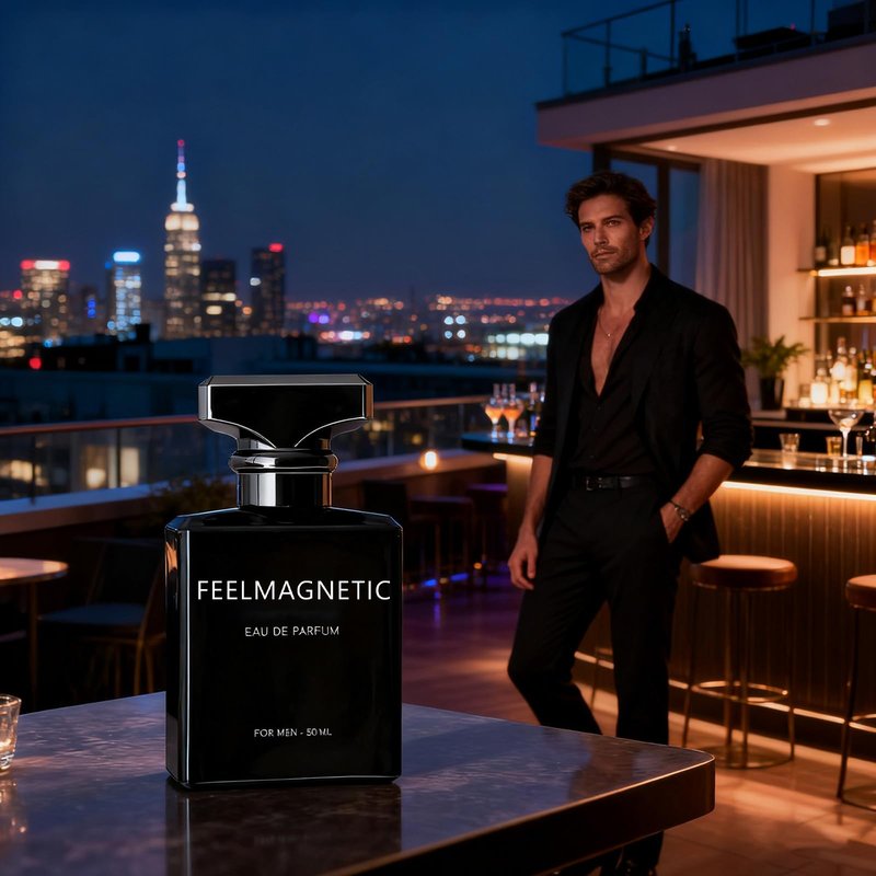 FeelMagnetic Eau de Parfum with Pheromones-Infused Cologne for Men - Long-Lasting Perfume Social Confidence 50ml