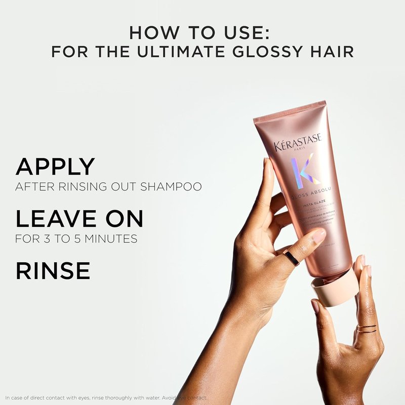 Kerastase Gloss Absolu Conditioner - High-Shine, Anti-Frizz Formula for Glossy, Bouncy Hair