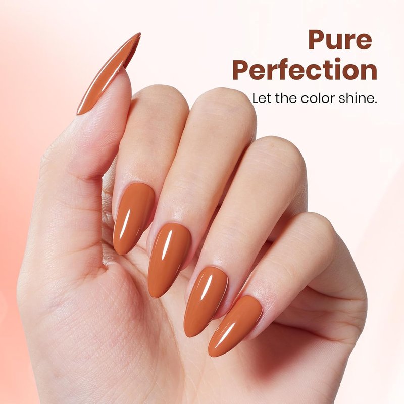 Beetles Orange Gel Nail Polish - Dark Orange Soak Off Gel for DIY Nail Art | 15ml