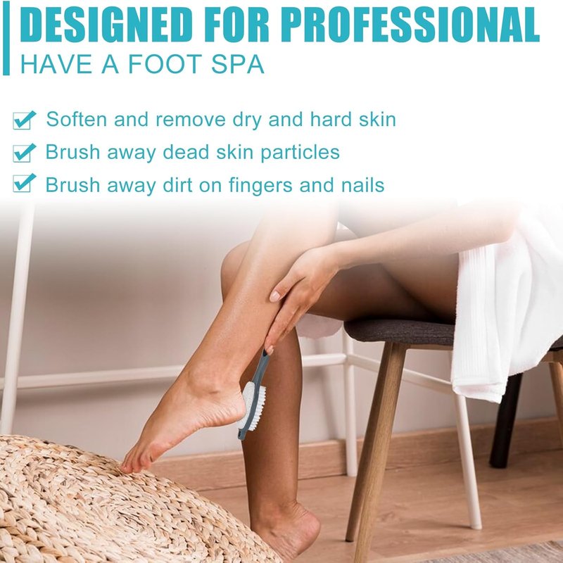 Callus Remover Foot File - 4 in 1 Pumice Stone & Scrubber for Home Foot Care | 2 Pcs Grey Set