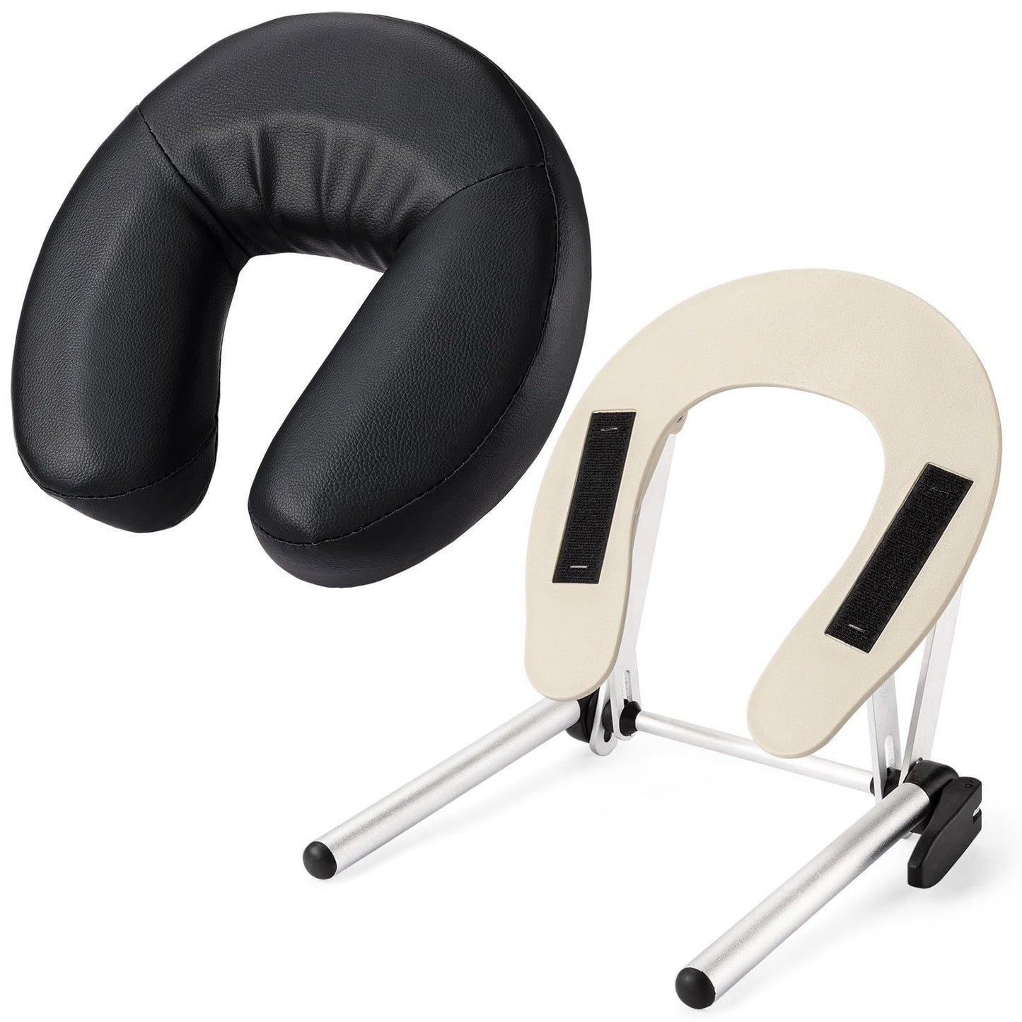 Udefineit Adjustable Massage Table Face Cradle & Pillow, SPA Massage Table/Bed/Chair Headrest Platform with Face Pillow, Massage Home Mattress Top Massage Kit Head Face Rest Support & Face Cushion