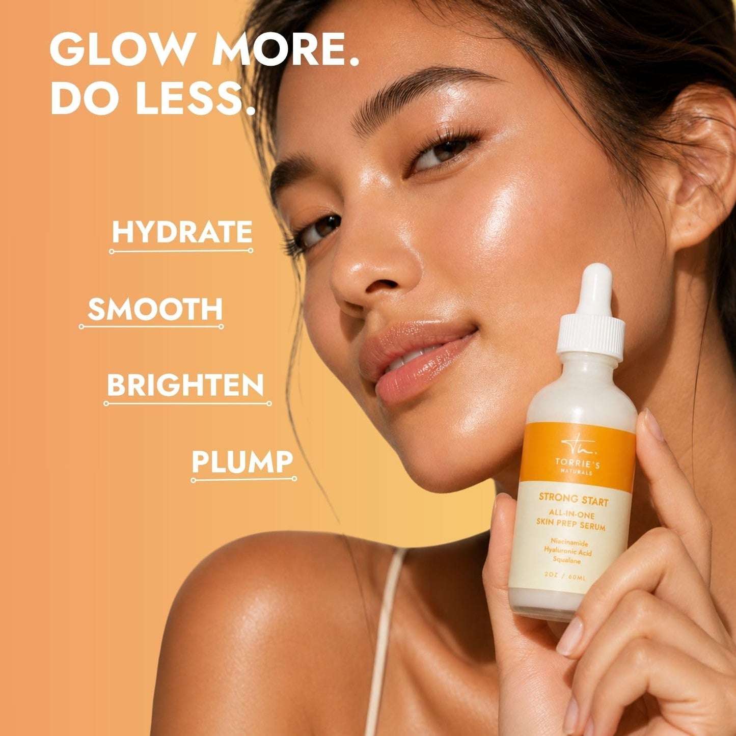 All-in-One Glow Serum for Face – Hydrating Milky Serum with Niacinamide & Hyaluronic Acid for Dewy, Plump, Glowing Skin – 2 oz