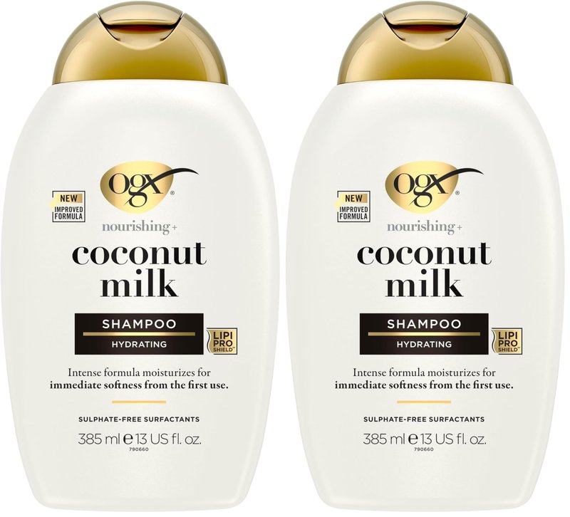 OGX Nourishing Coconut Milk Shampoo | For Strong Hair | With Coconut Oil | Egg White Protein | Sulfate-Free