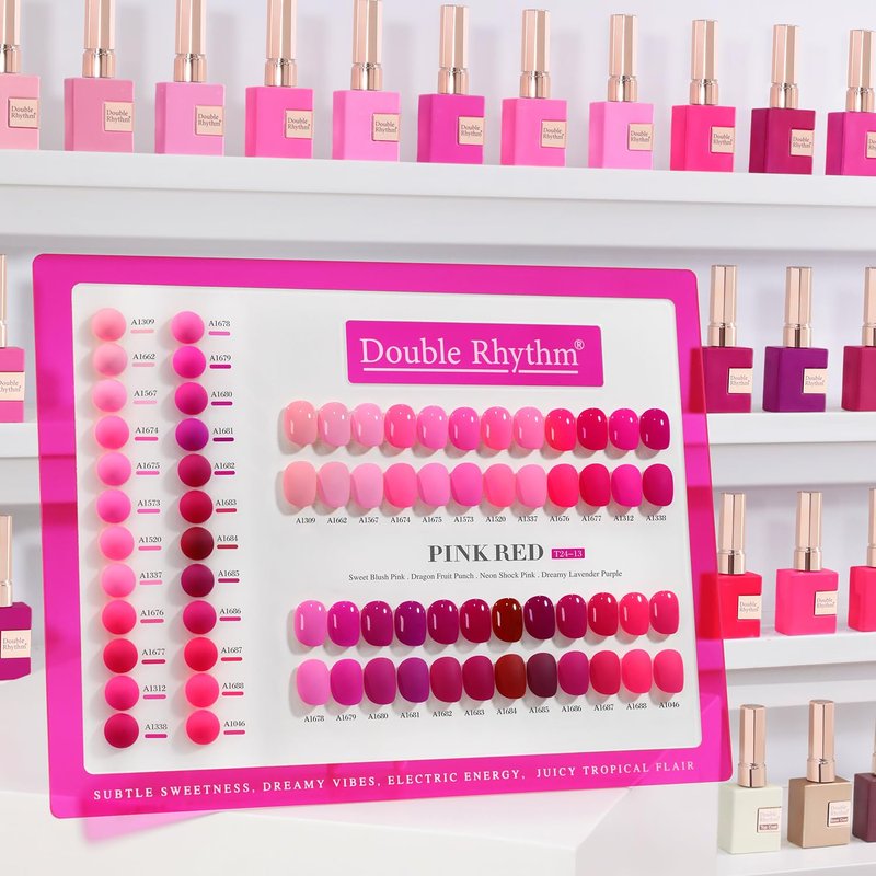 Double Rhythm 28Pcs 0.5Oz Gel Nail Polish Set Same Color Same Bottle Gel Polish Kit Nail Art Manicure Salon DIY at Home for Women