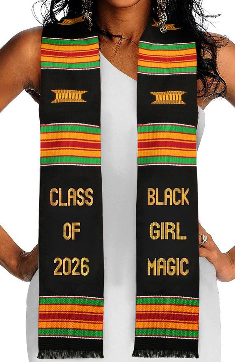 Kwabla's Kente Graduation Stole 2026 - Vibrant Kente Design for Class of 2026 Celebrations