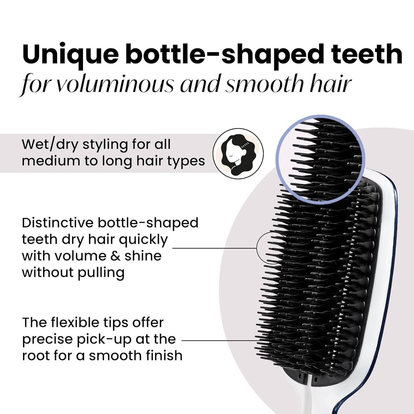 Tangle Teezer - Blow Styling Smoothing Tool for Medium & Long Hair - Gentle Fast Drying | Full Size