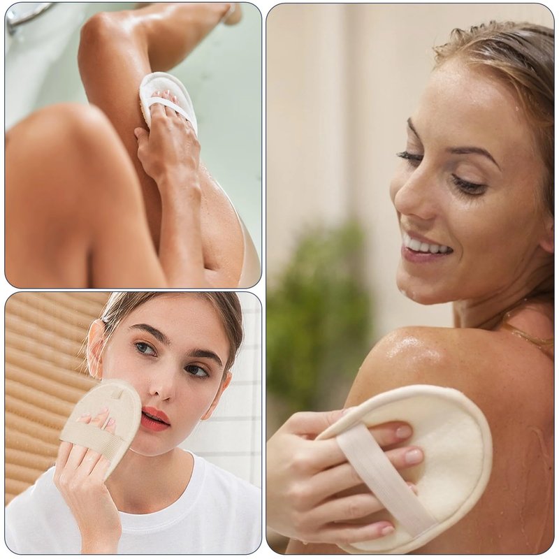 FYRLFB Loofah Sponge Pads & Body Sponges Scrubber, Natural Loofah Exfoliating Body Scrubber for Men and Women, Luffa Sponge to Clean & Relax Your Body Deeply (8 Pack)