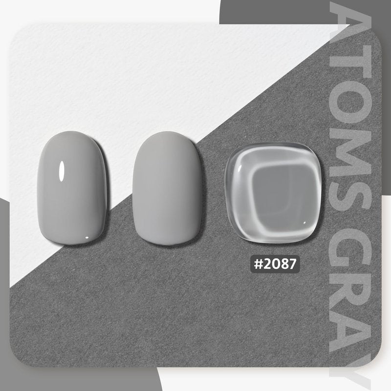 GAOY Gray Gel Nail Polish, 16ml Soak Off Gel Polish, UV Light Cure for Nail Art DIY Manicure at Home, 2087 Atoms Gray