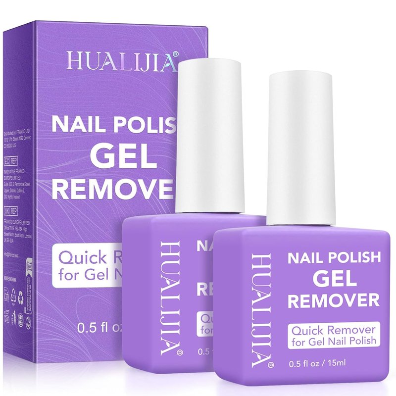Gel Nail Polish Remover - Quick & Easy 3-5 Minute Formula | 2-Pack, 0.5 Floz