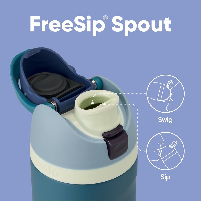 Owala FreeSip Insulated Stainless Steel Water Bottle - BPA-Free, 24 Oz, Denim Color, Perfect for Travel