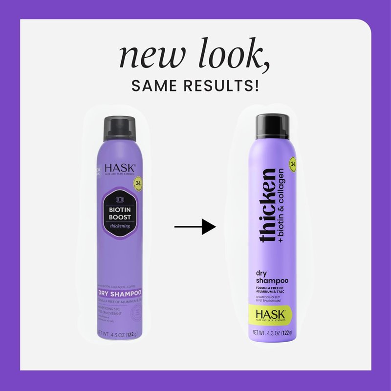 HASK Biotin Boost Thickening Dry Shampoo – Absorbs Oil, Adds Volume & Lift, Strengthens Strands, No Sulfates or Parabens, Cruelty-Free – 8.1oz