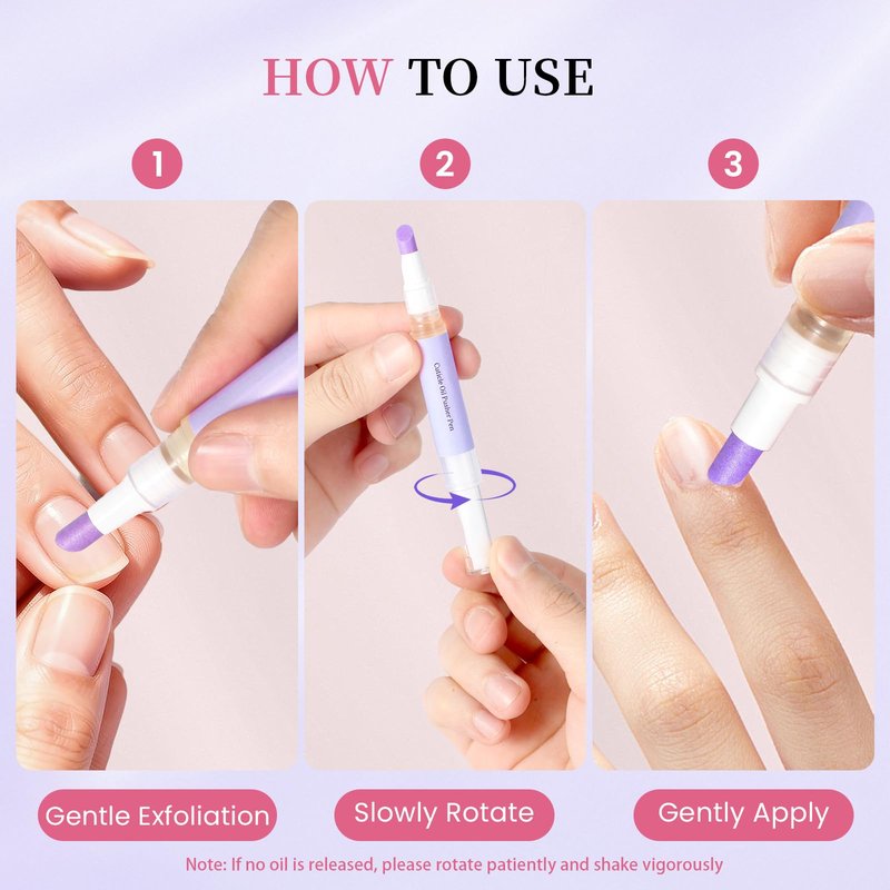 CORACIK 2-in-1 Cuticle Oil Pusher Pen, 2026 New Ceramic Cuticle Pusher & Oil Pen - Nail Care Tool for Damaged Nails, Cuticle & Hangnail Remover, Moisturizing Brightening Nail Repair (1pcs)