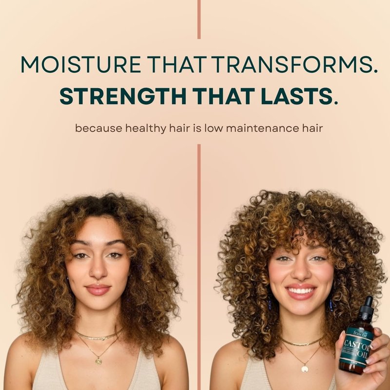 Live Fraiche Organic Castor Oil Lash Serum for Hair Growth, Eyebrow Eyelash Growth Serum, 100% Pure Cold Pressed Hexane Free (2oz Glass Bottle + FILLED Mascara Tube)