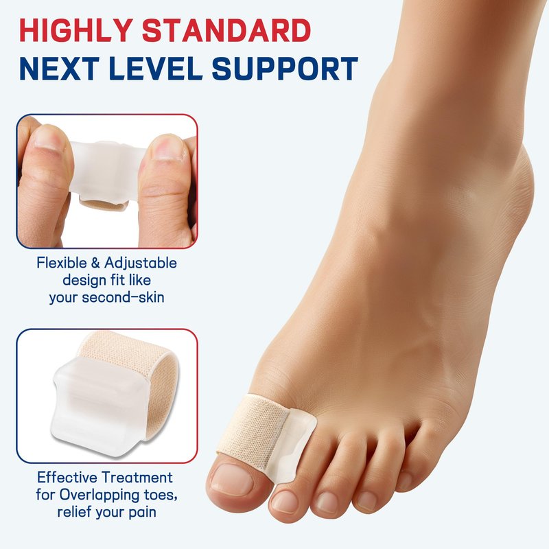FULEEAN Big Toe Spacers,Hallux Valgus Corrector,Relieve Bunion Pain,Prevent Overlapping Toes, All-Day Comfort for Men & Women, Fits in Shoes.
