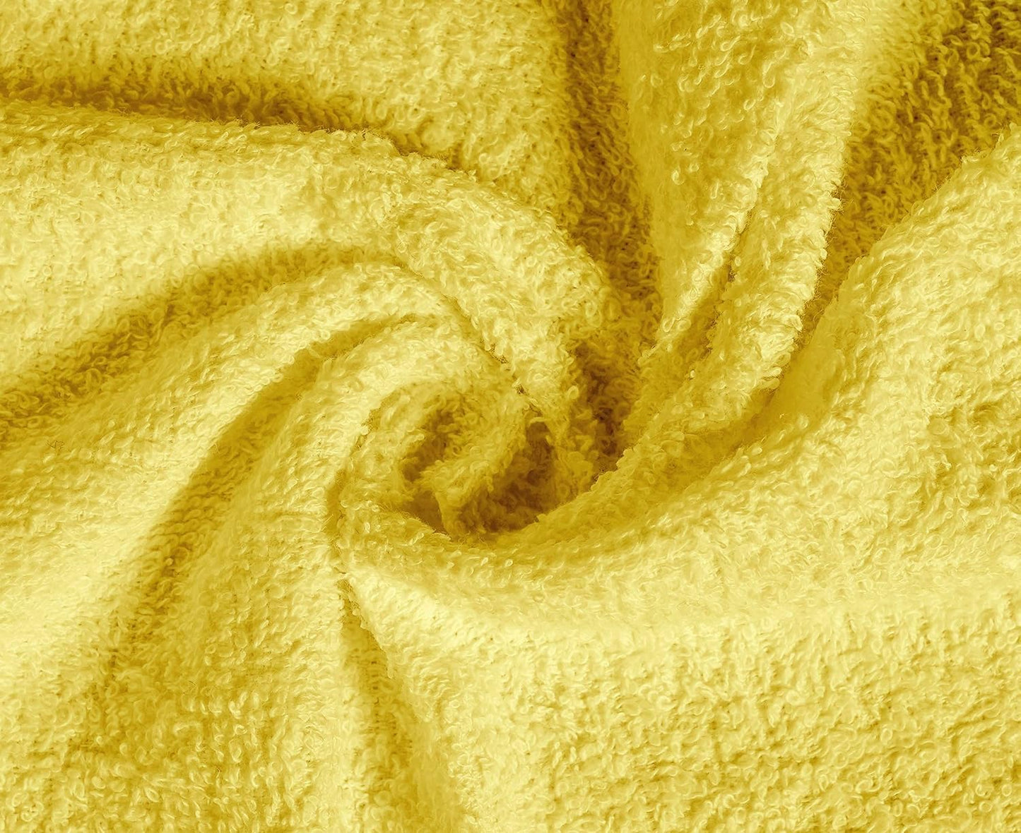 Softolle 100% Cotton Washcloths 24 Pack (12x12 Inches) Soft, Highly Absorbent Washcloth, Face Towels, Wash Cloths for Face, Ring Spun, Bulk Pack (Yellow)