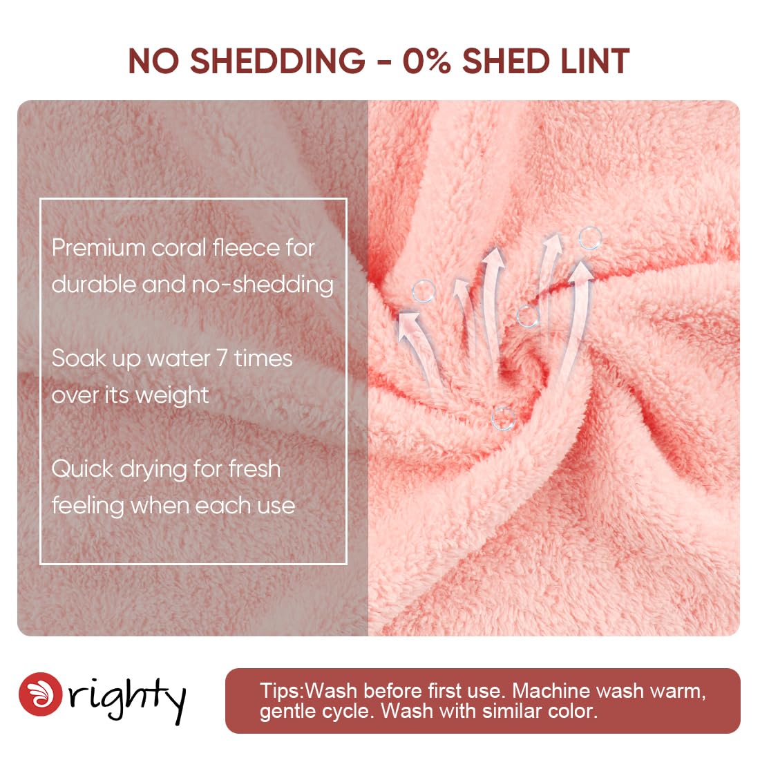Orighty Ultra Soft Washcloths 48 Pack, Premium Microfiber Towel Sets 12 x 12 inches, Absorbent and Quick Drying Coral Velvet Washcloth, Multi-Purpose Wash Cloths for Bathroom, Hotel, and Gym (Pink)