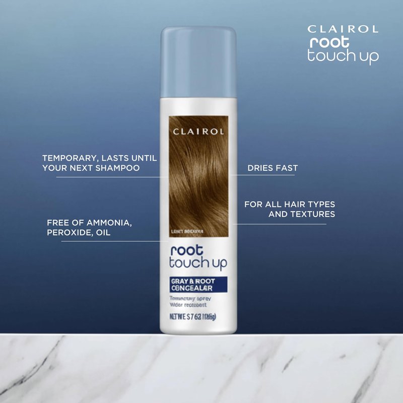 Clairol Root Touch-Up Temporary Hair Coloring Spray, Medium Brown Hair Color | Instant Natural-Looking Gray Root Coverage | Ammonia Free | Lightweight Formula | Pack of 1