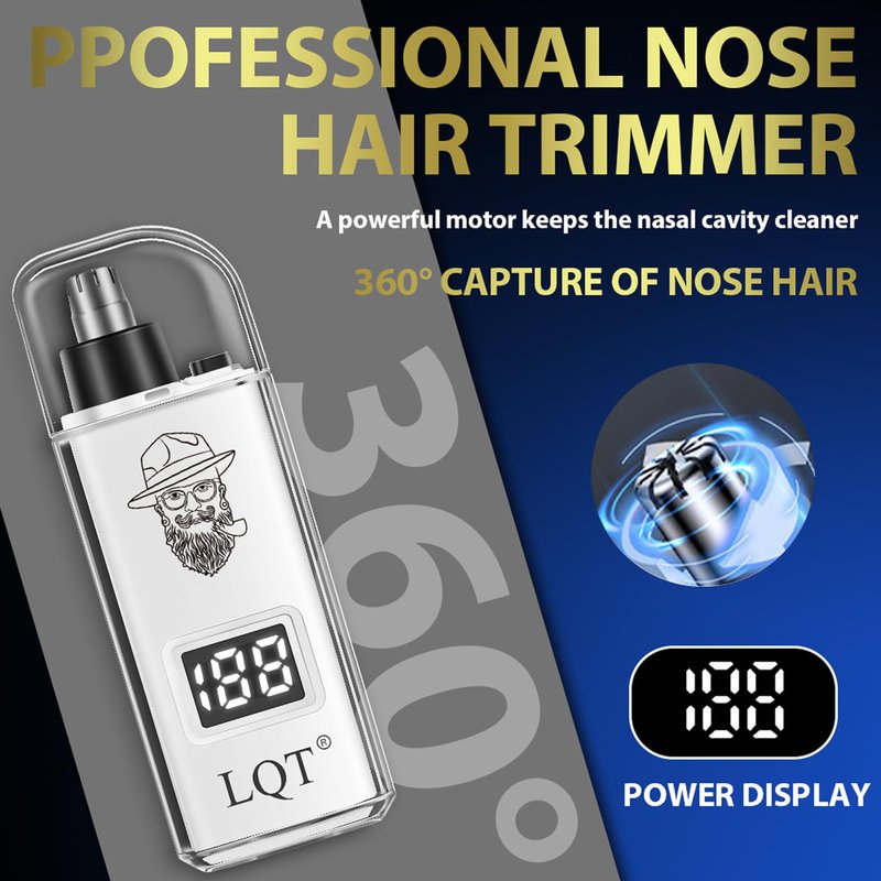 Hair Clippers for Men with LED Display, 4-Piece Cordless Grooming Kit with Hair Clipper, Beard Trimmer, Foil Shaver & Nose Trimmer, Complete Set for Home Barber