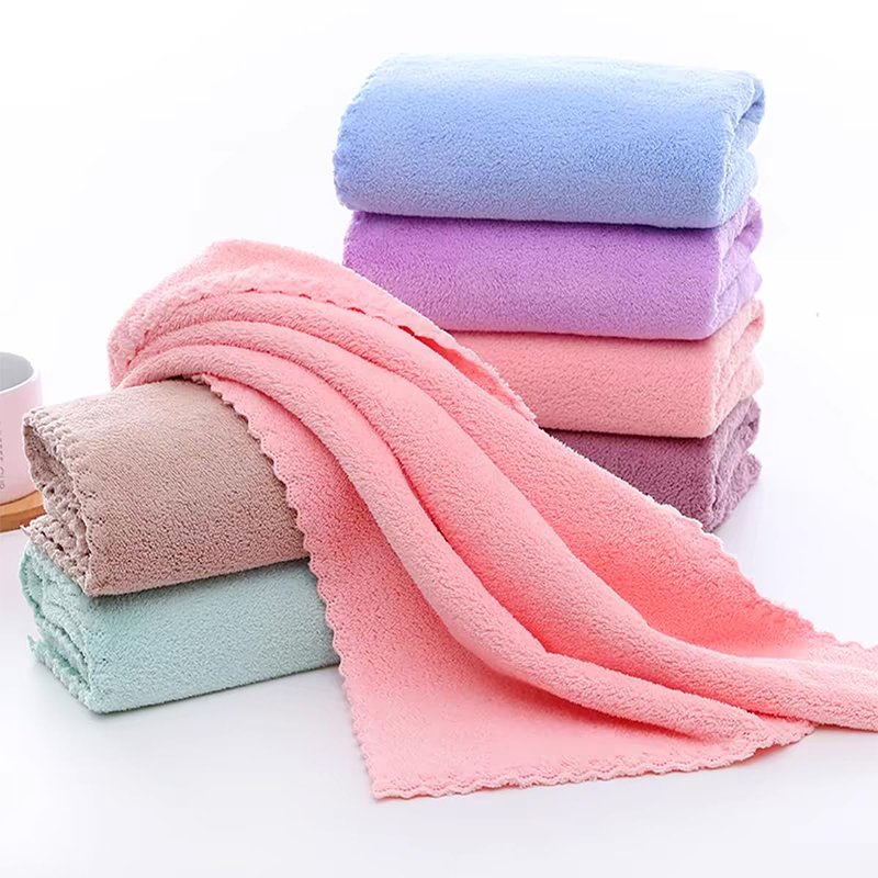 Premium Coral velvet Washcloths Set-5 Pack, Ultra Soft & Highly Absorbent Face Towels for Bath, Spa & Gym, Soft Feel Fingertip Towels Quick Drying Microfiber Hand Towel 29.5” x 13.8”Large Wash Cloths.