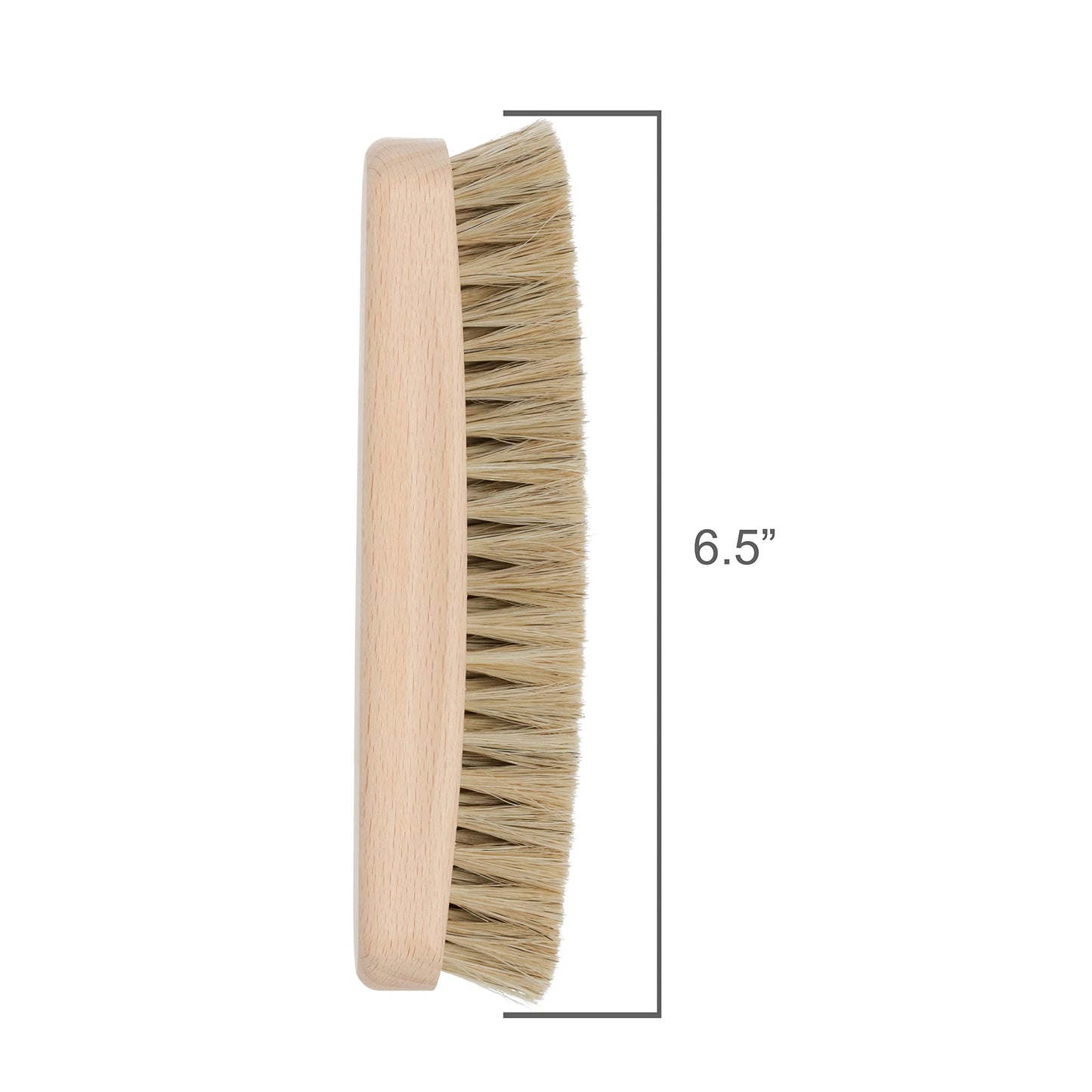 Redecker Natural Light Horsehair Shoe Shine Brush, Untreated Beechwood Handle, 6-1/2-Inches Long, Made in Germany