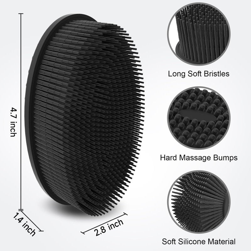 Metene 2 Pack Silicone Body Scrubber, Exfoliating Body Scrubber for Use in Shower,Lathers Well, Long Lasting, Soft Bath Skincare Routine.
