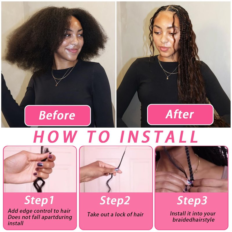 Liqusee Human Braiding Hair 100g One Bundle/Pack 22 Inch Natural Black Body Wave Curly Bulk Human Hair for Braiding No Weft 100% Unprocessed Brazilian Human Hair Braiding Hair for Boho Braids