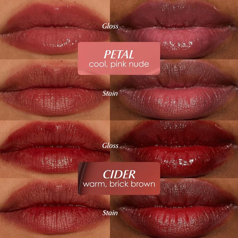 PERSONA Cider Cloudtint Lip Gloss Stain | Hydrating Gloss-to-Tint Hybrid | High Shine + Long-Lasting Color | With Squalane, Glycerin + Ceramide Complex | Buildable, Vegan, Cruelty-Free | Made in USA