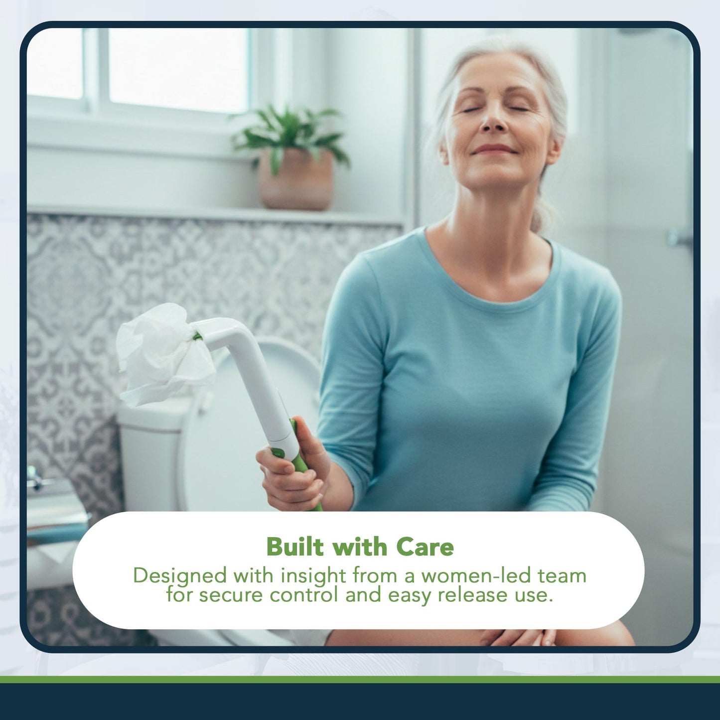 FreedomWand Multipurpose Toilet Aids - 14.5" Inch Wiping Aid Toileting for Women & Men, Butt Wiper Tool, Toilet Assist Device and Paper Extender, Ideal for Elderly, Disabled and Post Surgery Use