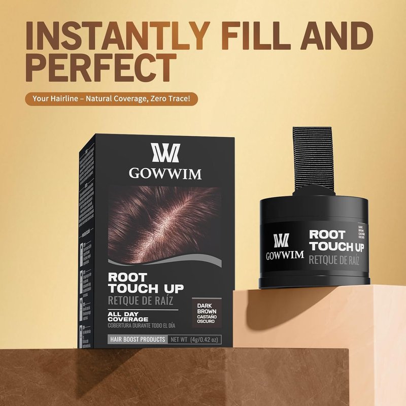 Hairline Powder | Black Hair Color Shadow for Instant Gray Coverage - 4g Touch-Up Solution