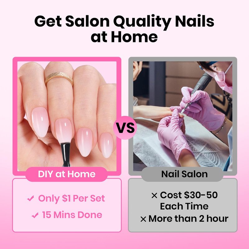 Beetles Short Almond Nail Tips, 320pcs 16 Sizes(00-14), Pre-Etched Half-Matte Full Cover Soft Gel Nail Tips Flat-X, Clear Press On False Nail Supplies, Easy DIY Nail Extension Salon Gift for Women