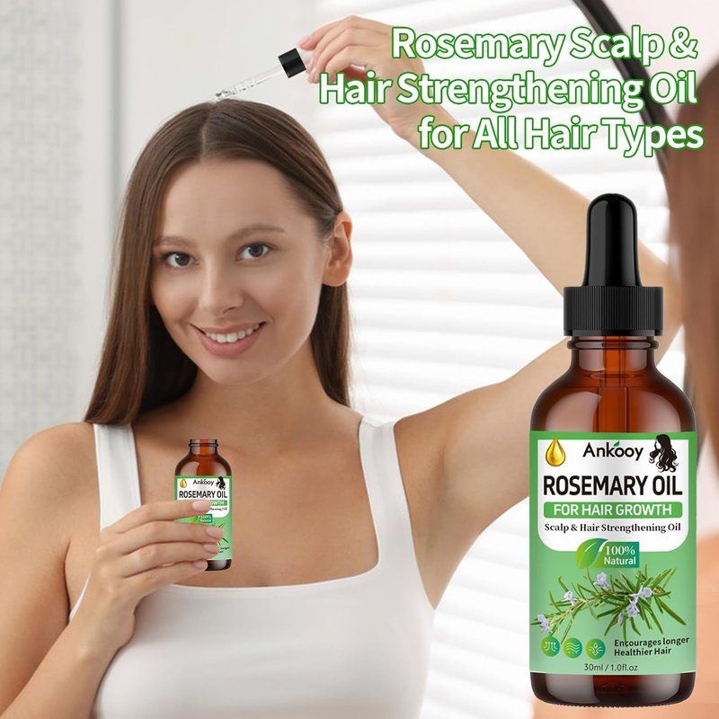 Rosemary Oil for Hair Growth - Strengthening Treatment for Dry, Damaged Hair | 3 Pack